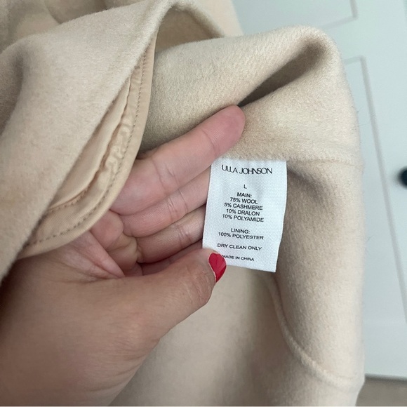 Ulla Johnson Coralie Jacket Wool Double Breasted Coat Bone Beige - Picture 6 of 7